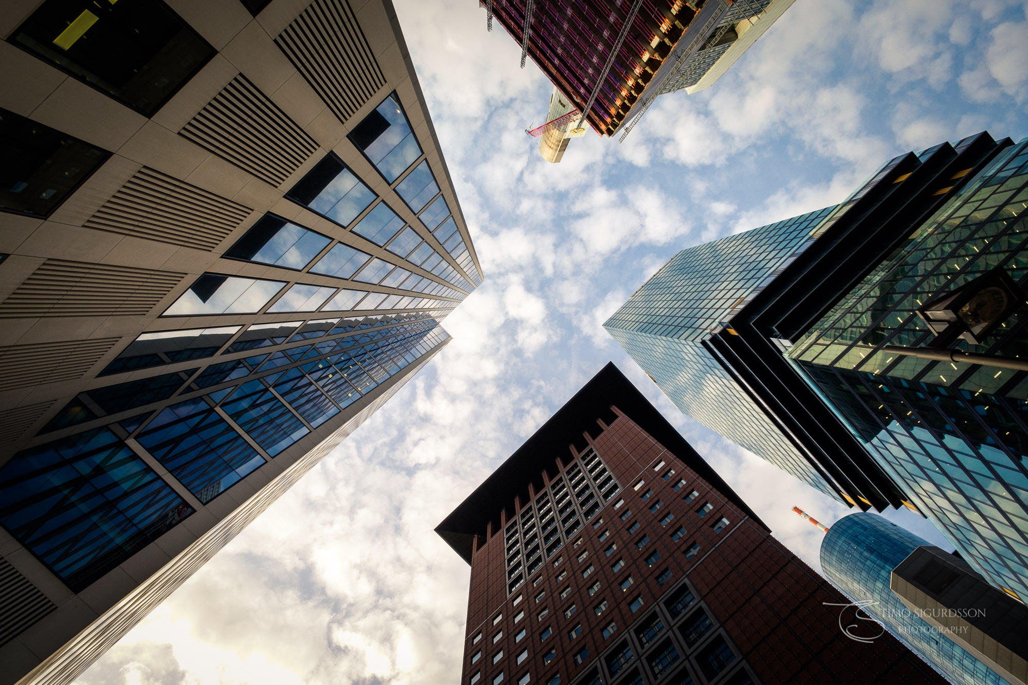 Frankfurt, Germany. Skycrapers in the financial district.