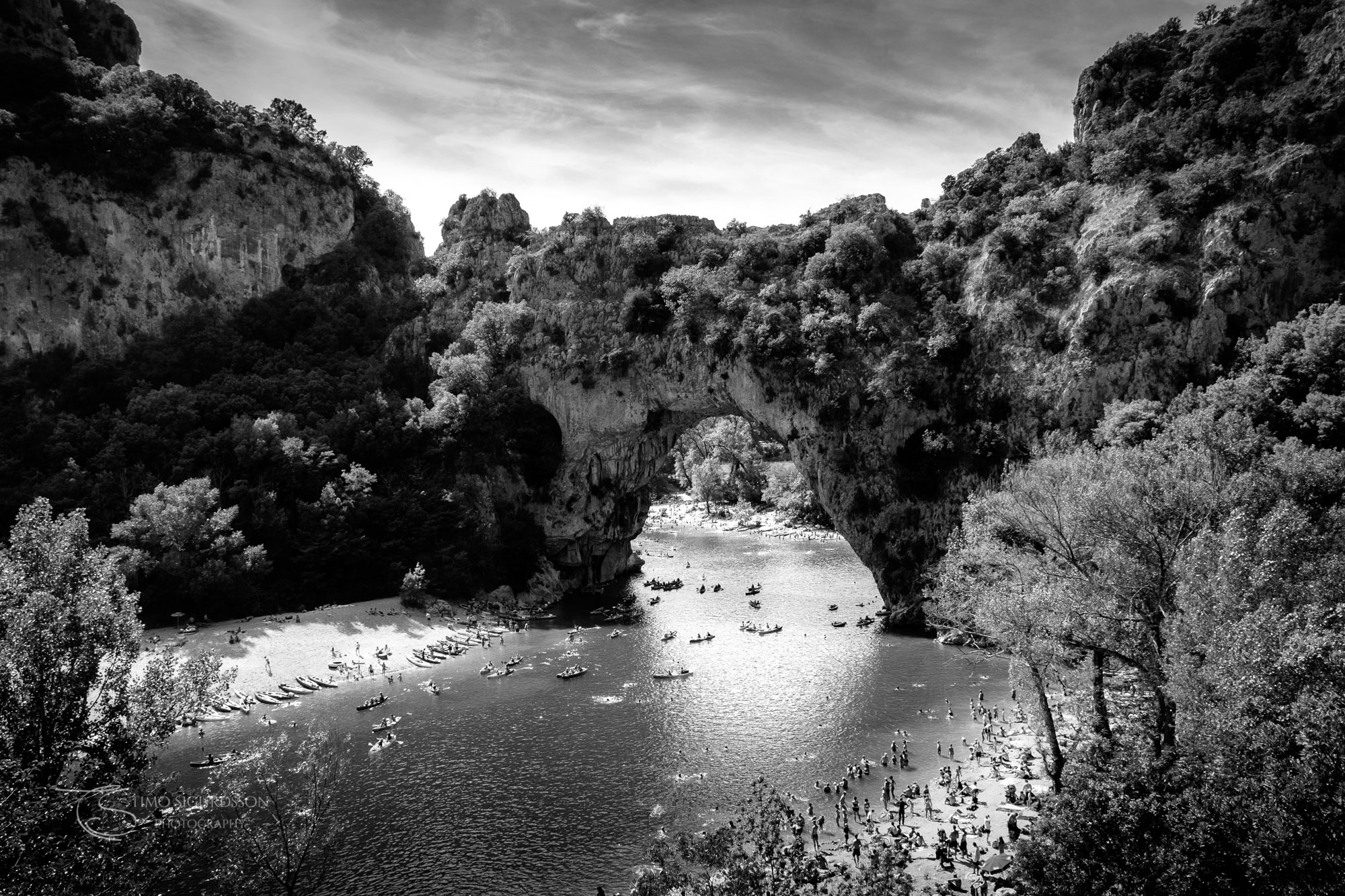 Pont d’Arc, Ardèche, France. Natural bridge over river Ardèche.